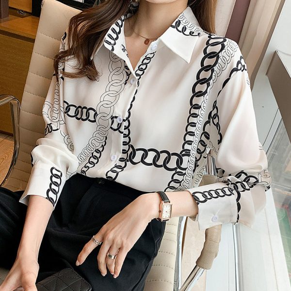 OL Commuter Chiffon Long Sleeve Shirt